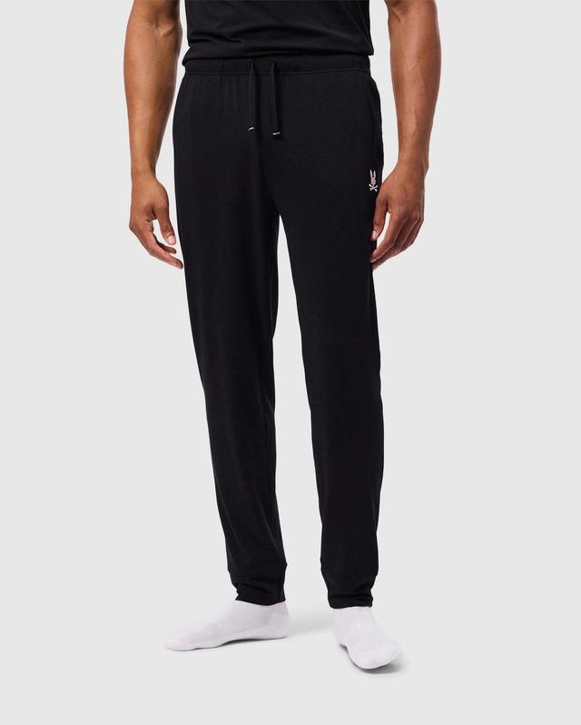 Psycho Bunny Men's Jersey Lounge Bunny Pant 002 BLACK 2 Product Image