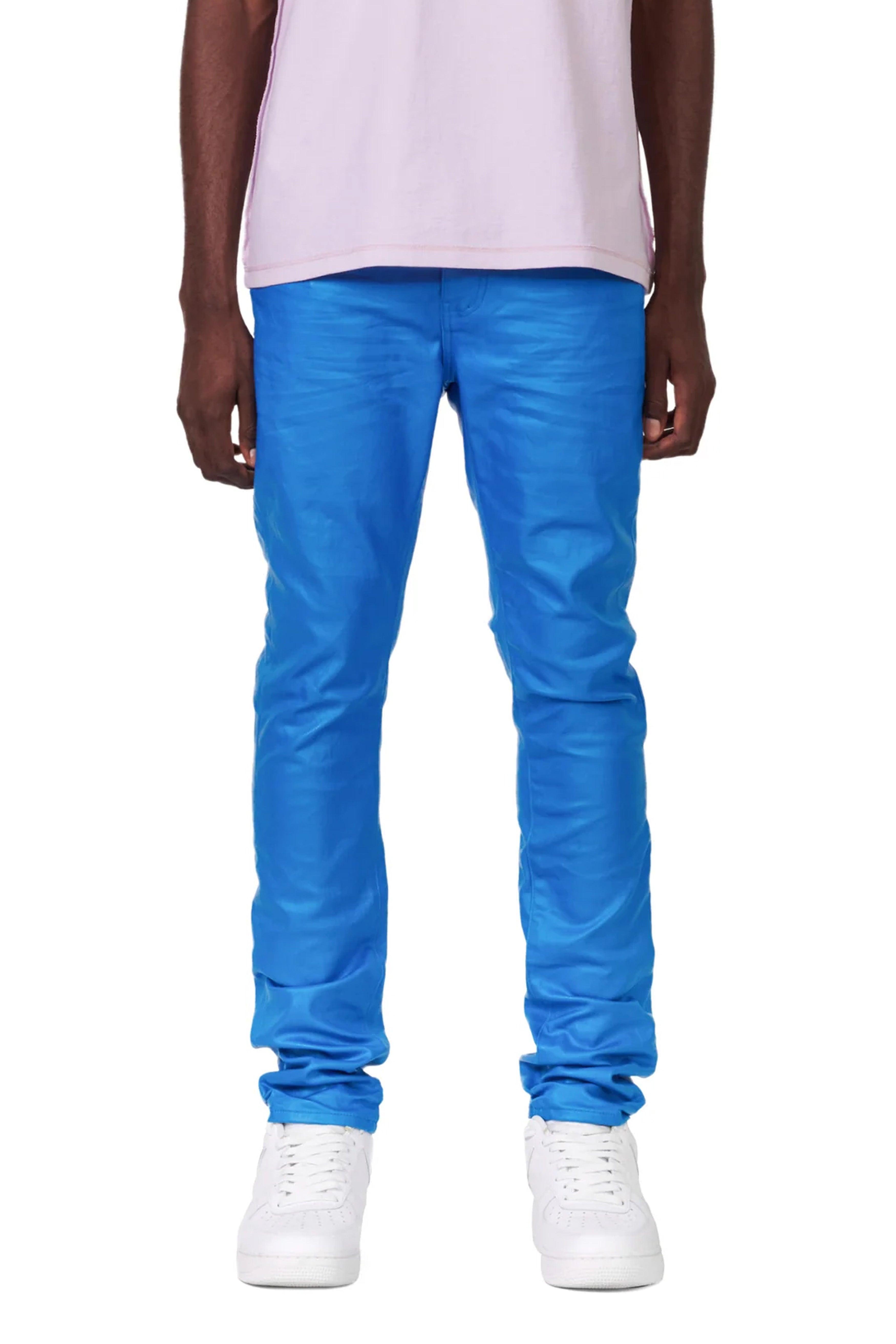 P001 LOW RISE SKINNY JEAN - Patent Film Blue Male Product Image