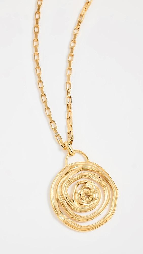 By Adina Eden Solid Webbed Round Pendant Necklace | Shopbop Product Image