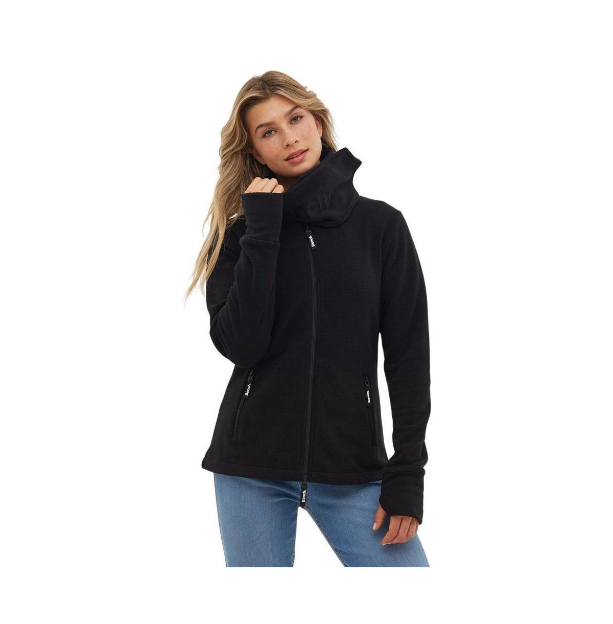 Funnel Microfleece Zip-Up Wrap Neck Sweater product image