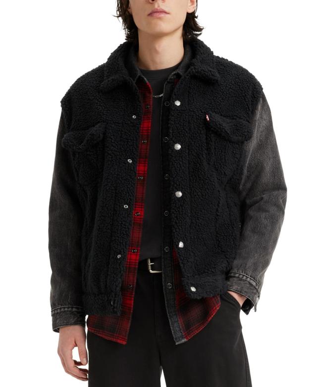 Levis Mens Relaxed Fit Hybrid Trucker Jacket Product Image