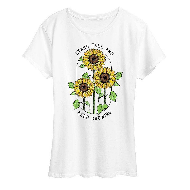 Womens Sunflower Quote Graphic Tee, Girls Product Image