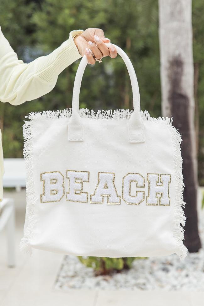 Ivory Beach Canvas Bag FINAL SALE Product Image