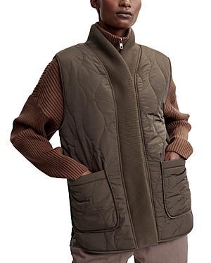 Varley Covey Reversible Quilt Gilet (Crocodile/Fallen Rock) Women's Clothing Product Image