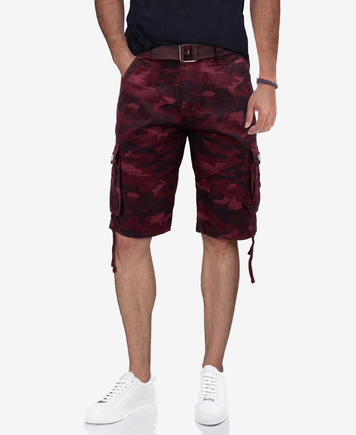 Mens Belted Snap Pocket Cargo Shorts Product Image