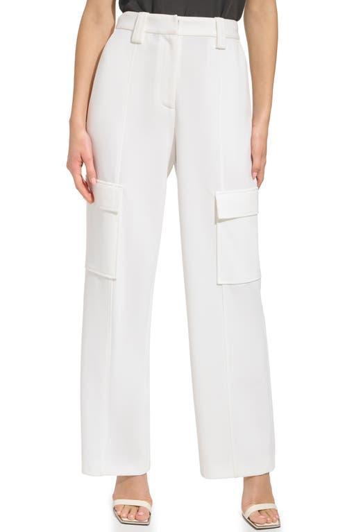 DKNY Straight Leg Crepe Cargo Pants Product Image