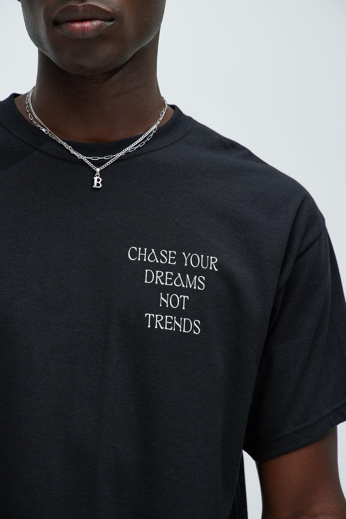 Chase Your Dreams Short Sleeve Tee - Black Product Image