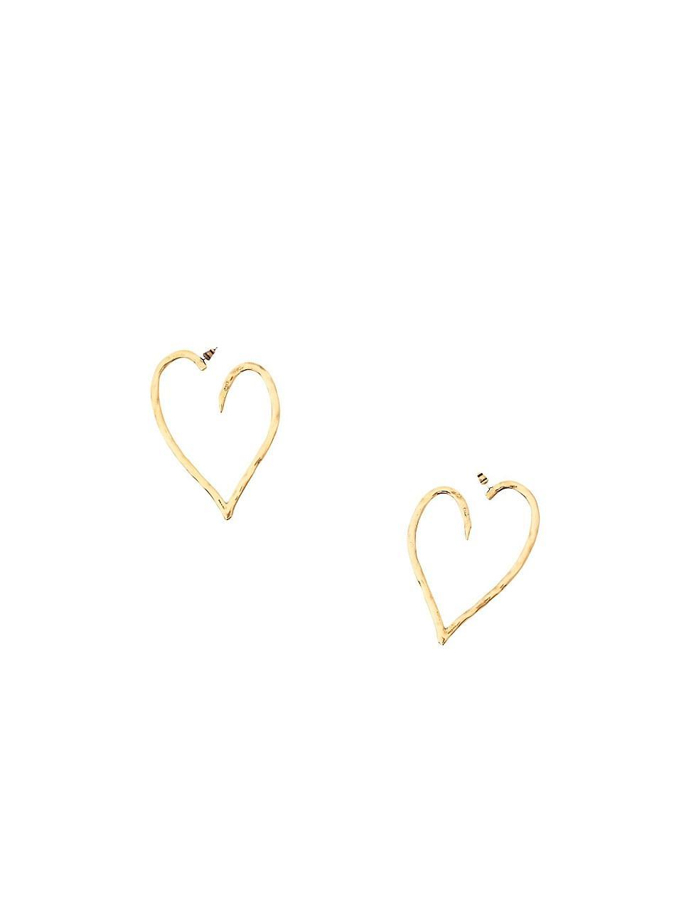 Womens Encoeur Vintage Gold Heart Earrings Product Image