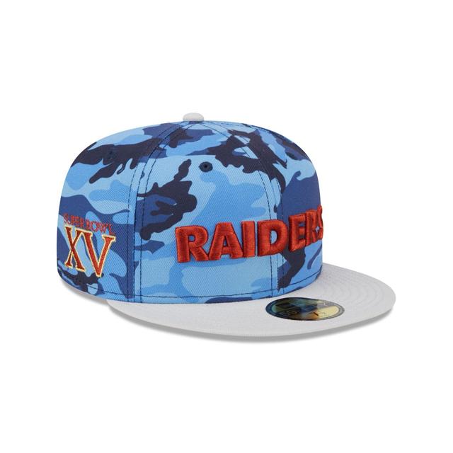 Las Vegas Raiders Blue Camo 59FIFTY Fitted Hat Male Product Image