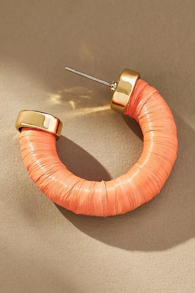 Small Raffia Hoop Earrings Product Image