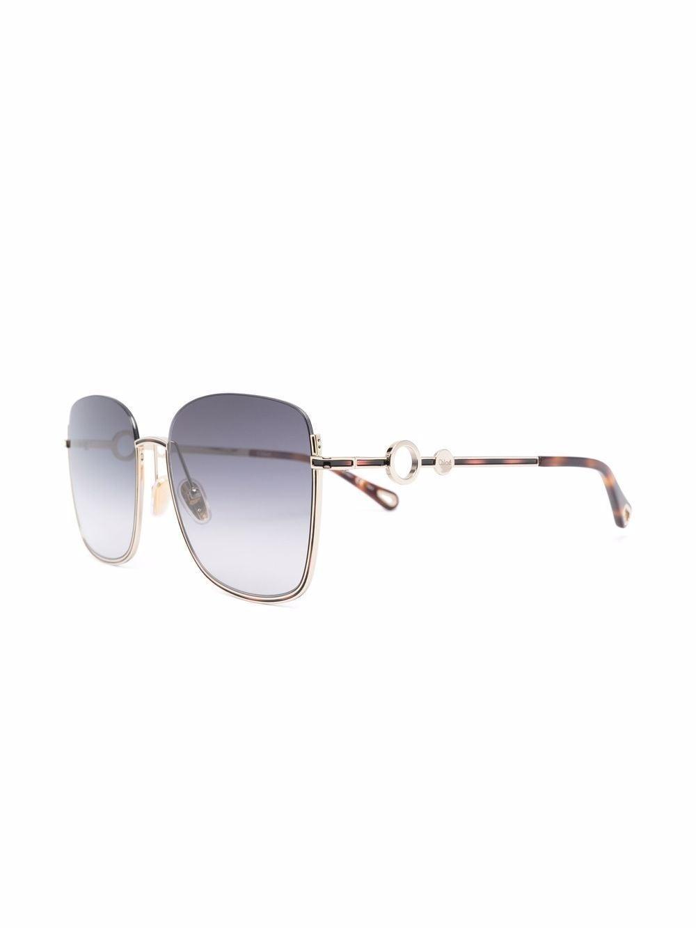 Sofya Oversized Frame Sunglasses In Gold Product Image