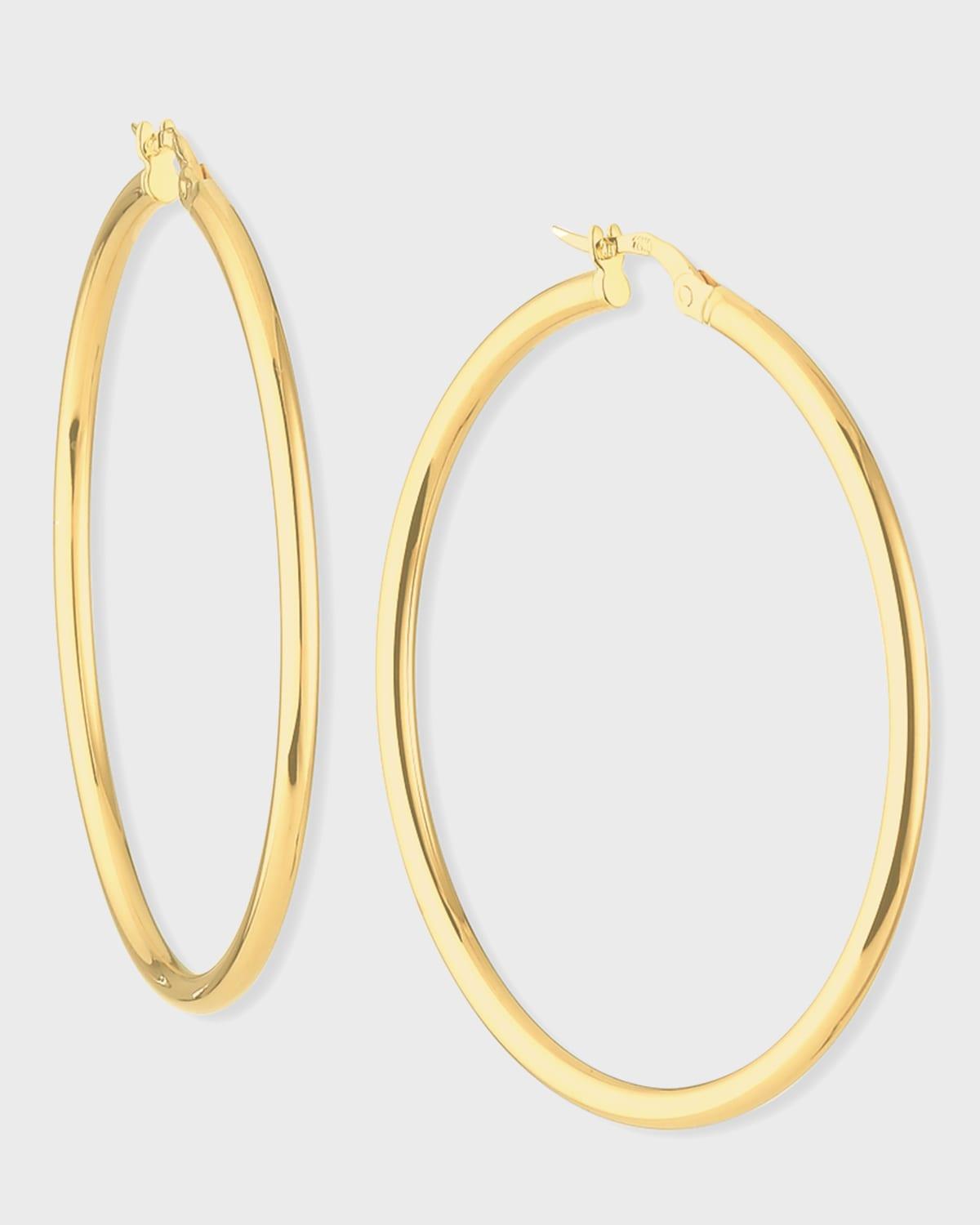 18K Yellow Gold Hoop Earrings/1.75 Product Image