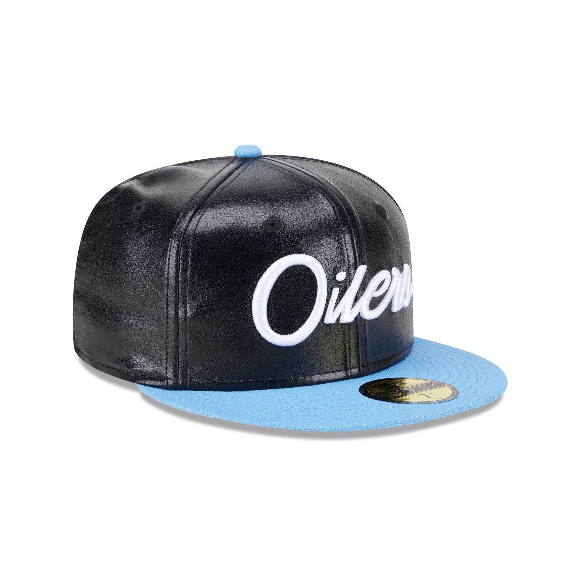 NFL Oilers Faux Leather Crown 59FIFTY Fitted Hat Male Product Image