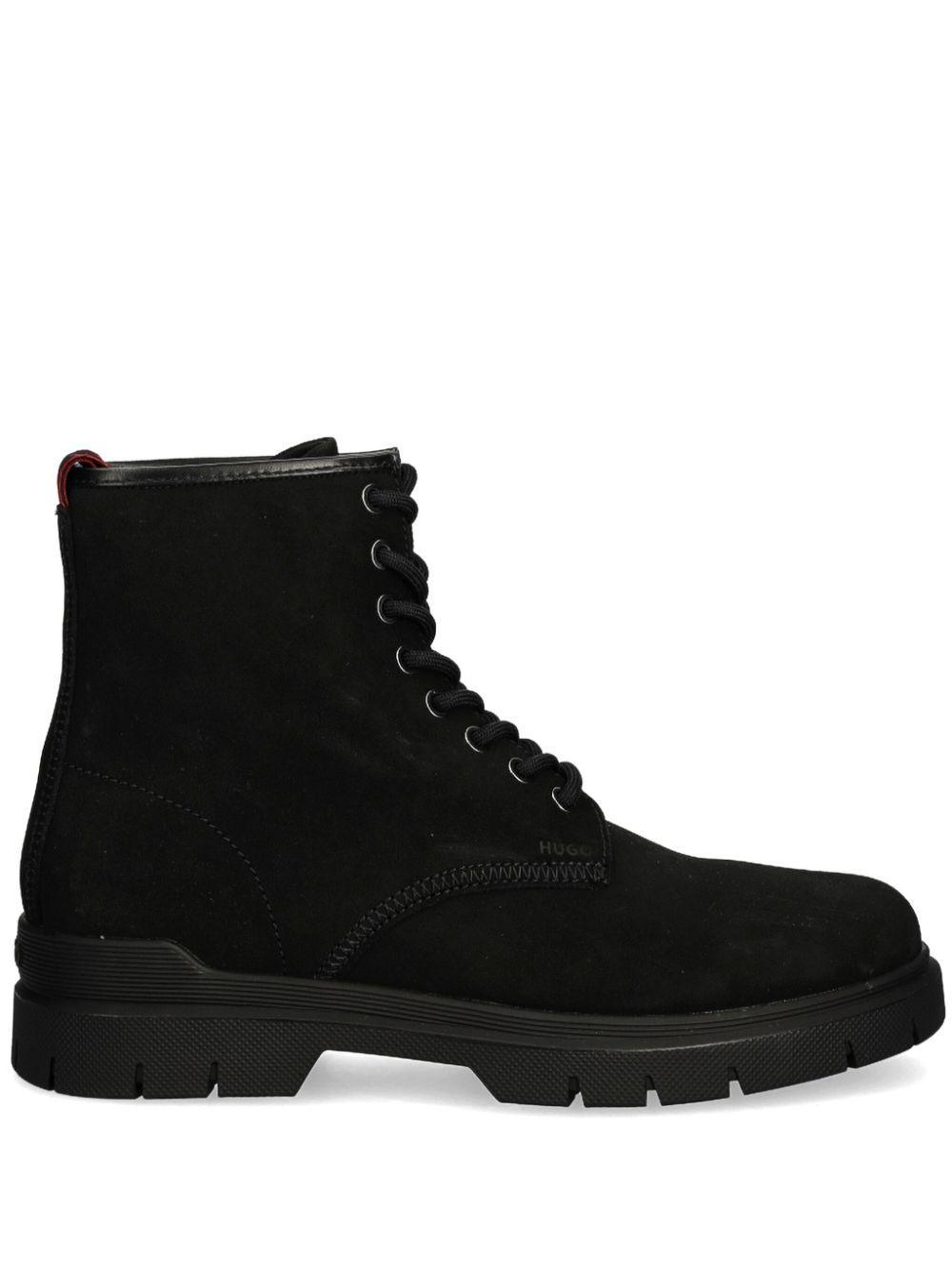 HUGO BOSS Black Embossed Boots Product Image