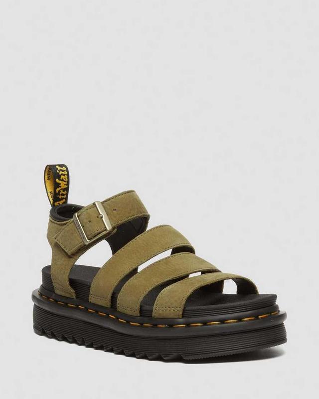 Blaire Tumbled Nubuck Leather Sandals Product Image