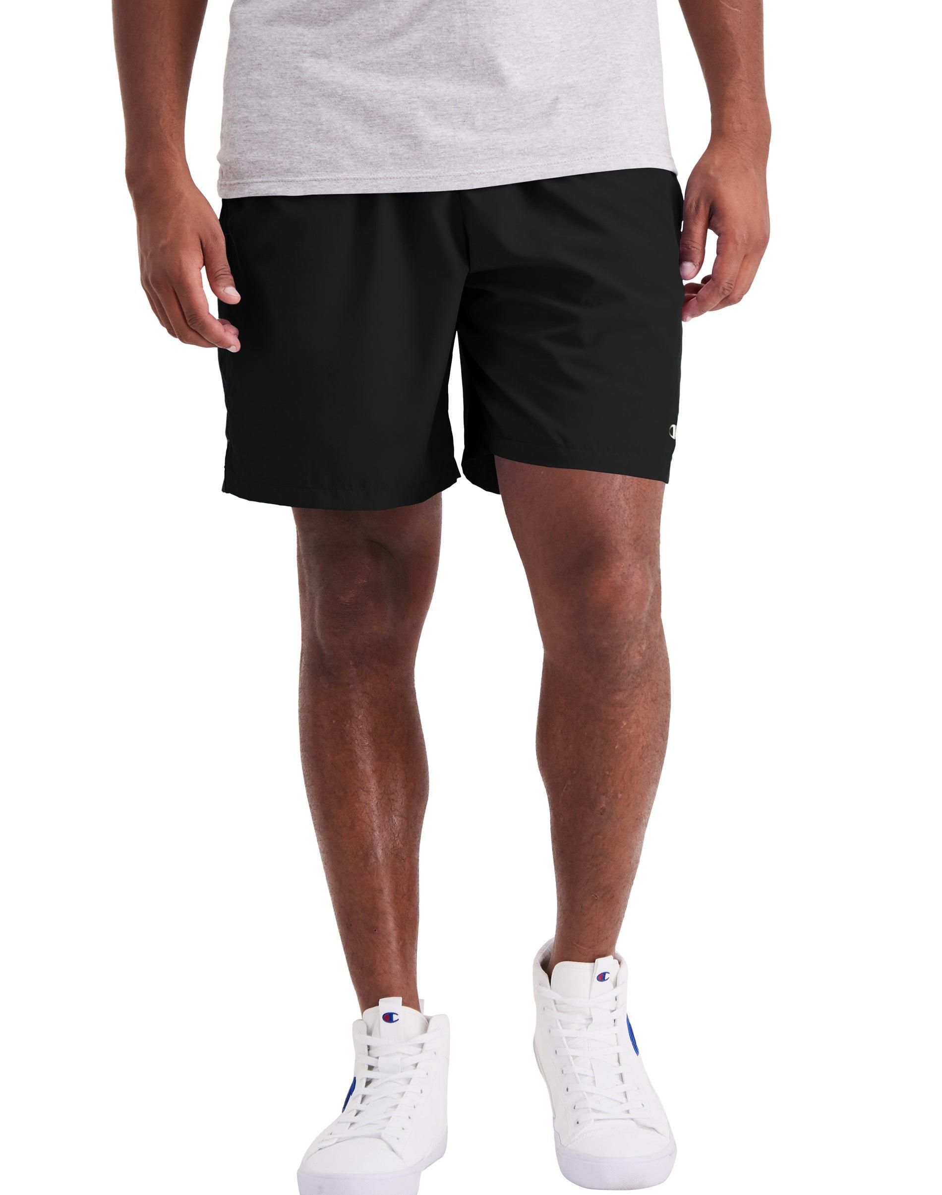 Mens Champion Woven Sports Shorts, 7 Black M Product Image