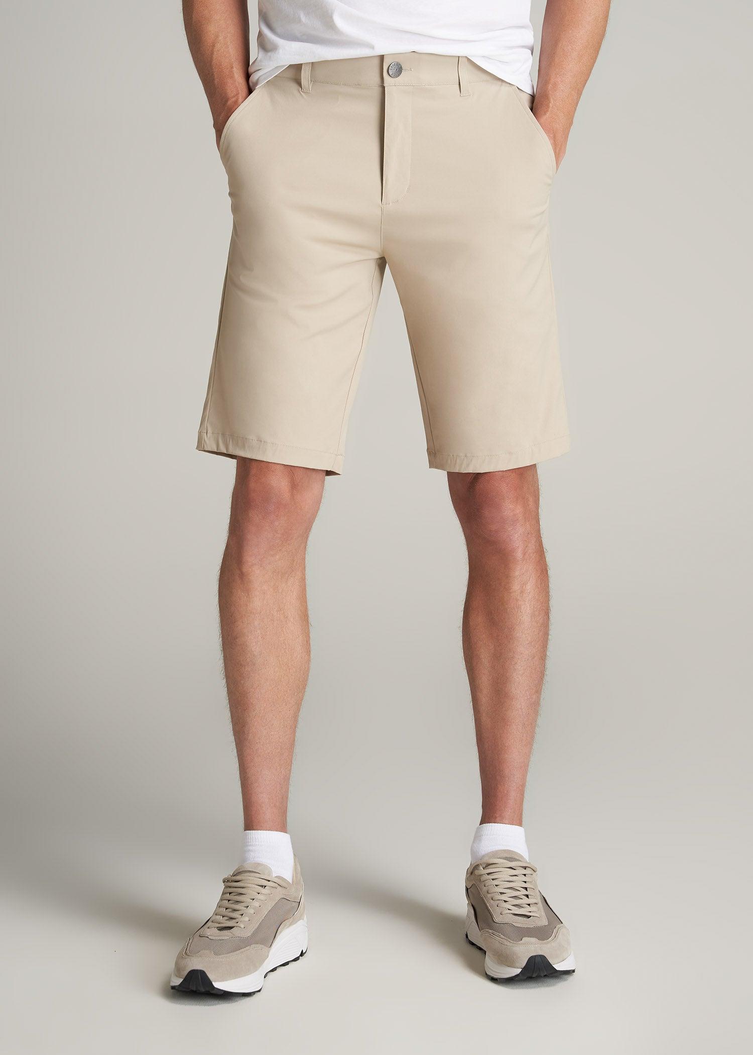 Traveler Chino Shorts for Tall Men in Light Khaki Male Product Image