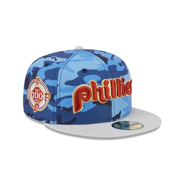 Philadelphia Phillies Blue Camo 59FIFTY Fitted Hat Male Product Image