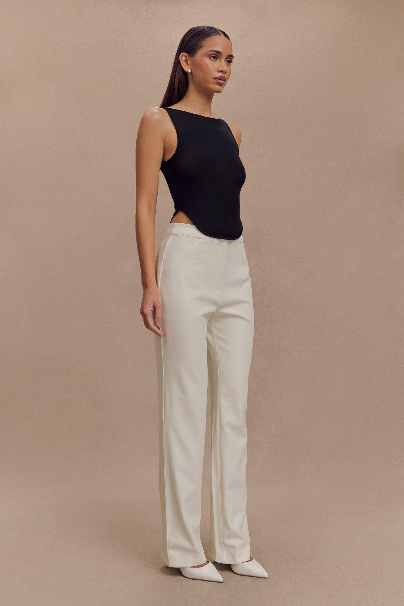 Allanah Straight Leg Pant - Ivory Product Image