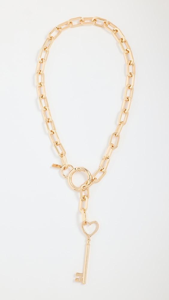 Kenneth Jay Lane Heart Key Pendant Necklace | Shopbop Product Image