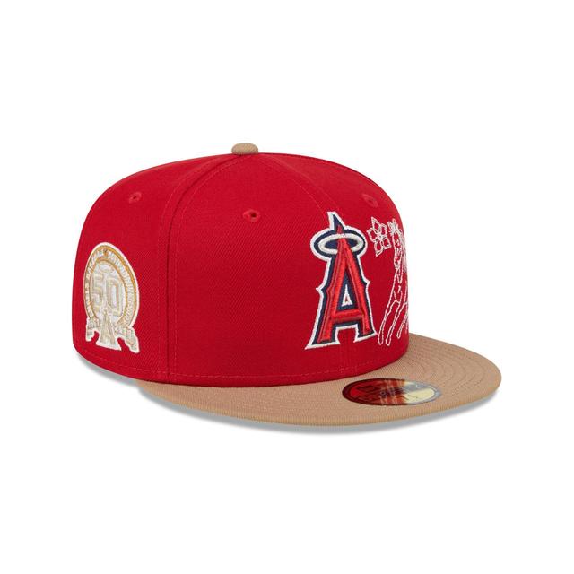 Los Angeles Angels Western Khaki 59FIFTY Fitted Hat Male Product Image