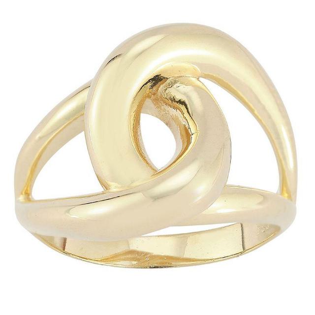 Sunkissed Sterling Polished Interlocking Link Ring, Womens Gold Tone Product Image