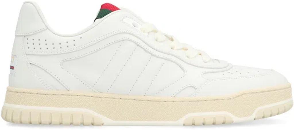 Re-web Leather Low-top Sneakers In White Product Image