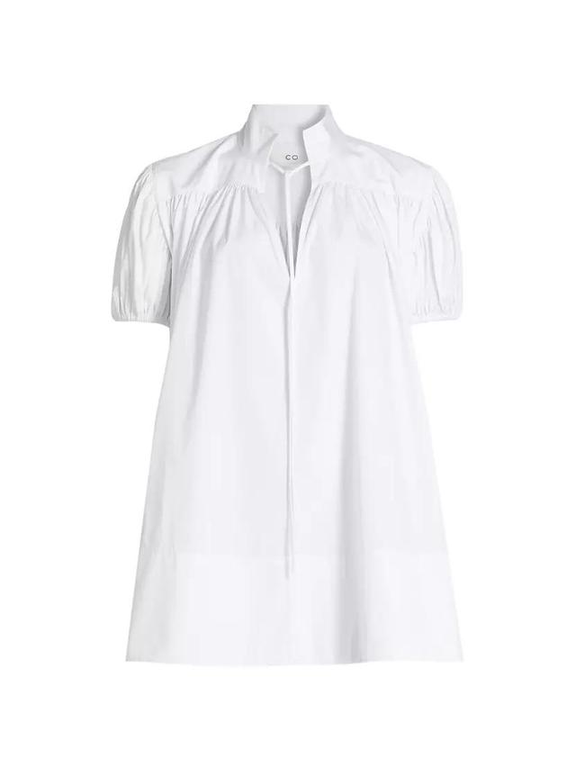 Gathered Cotton Poplin Tunic Product Image