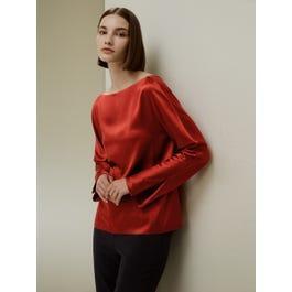 Minimalist Shiny Silk Top Product Image