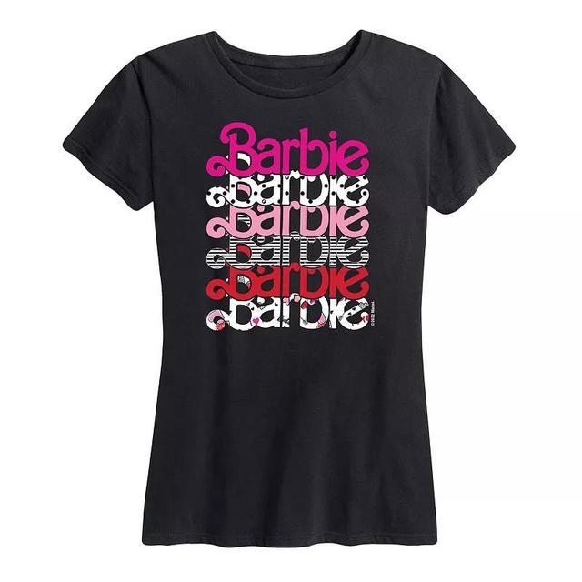 Womens Barbie Stacked Graphic Tee Product Image