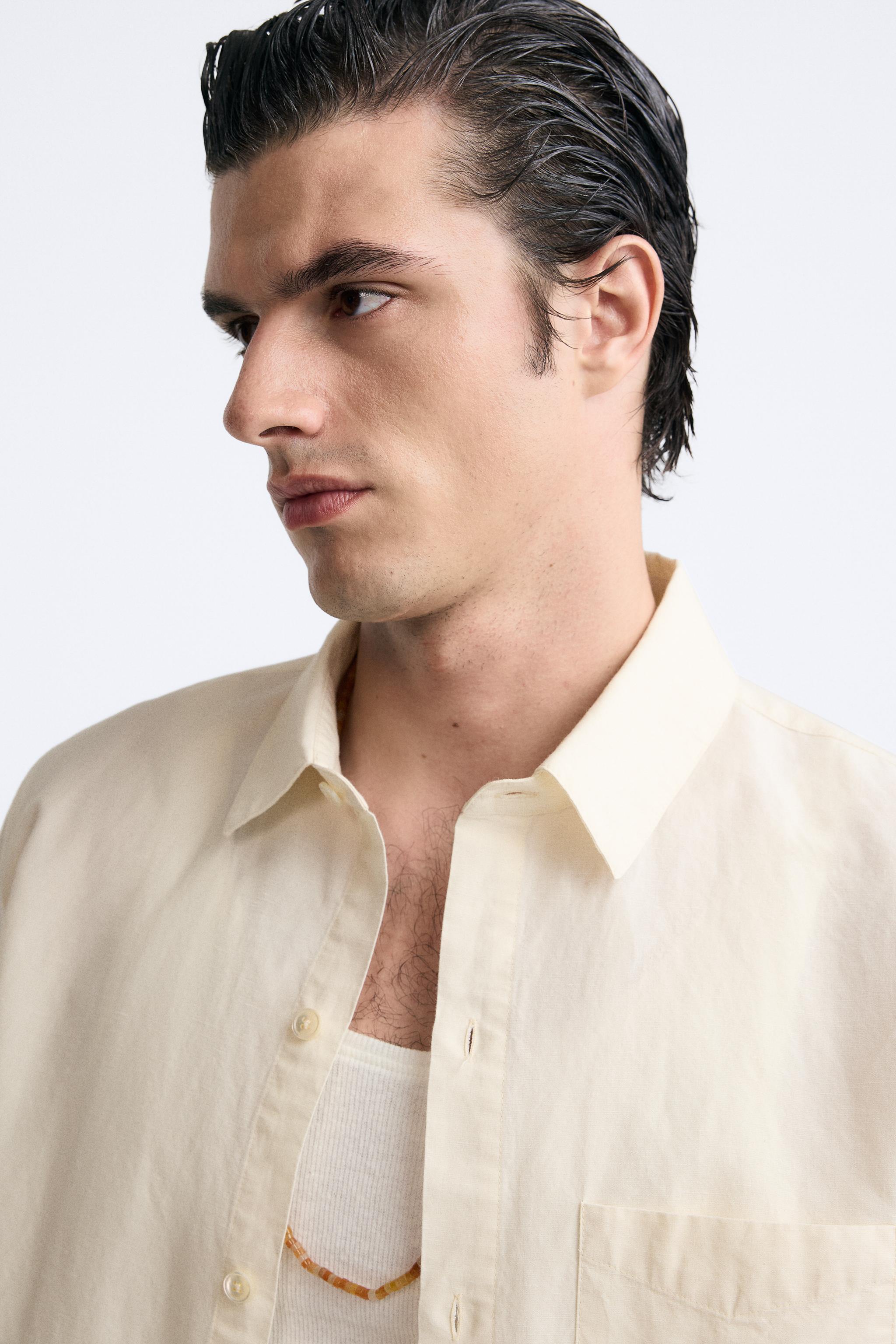 COTTON - LINEN BLEND SHIRT Product Image