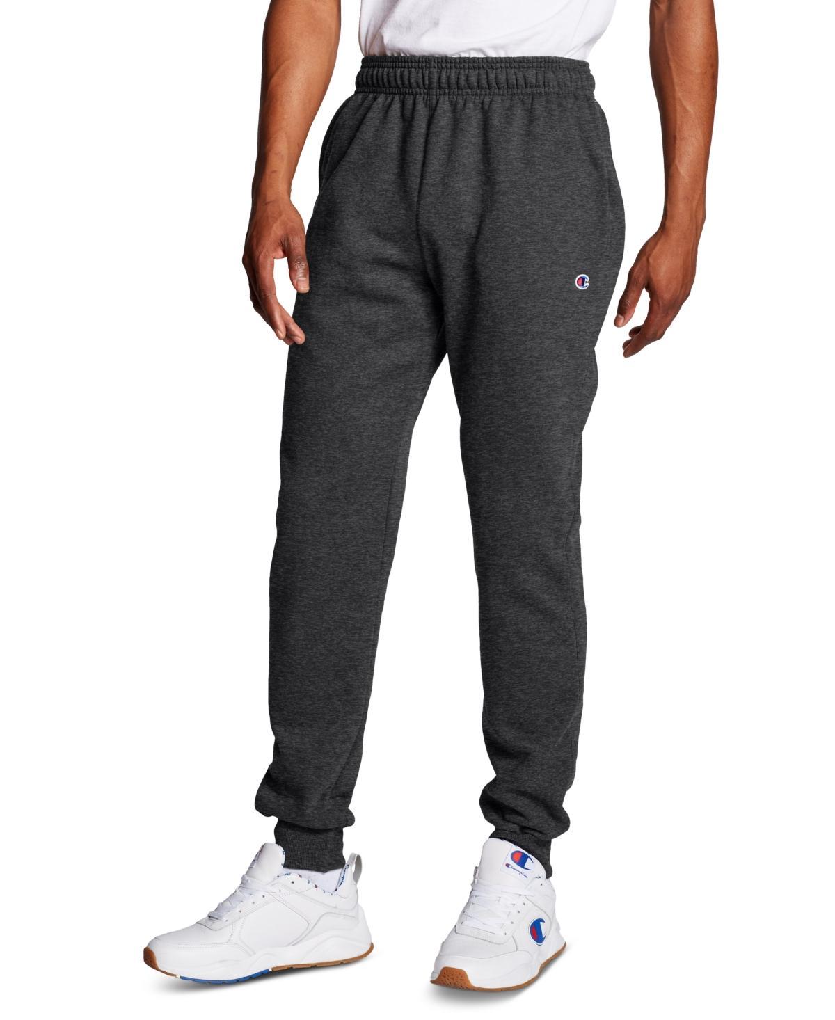 Oxford Gray Pocket Drawstring Powerblend Joggers - Men Product Image