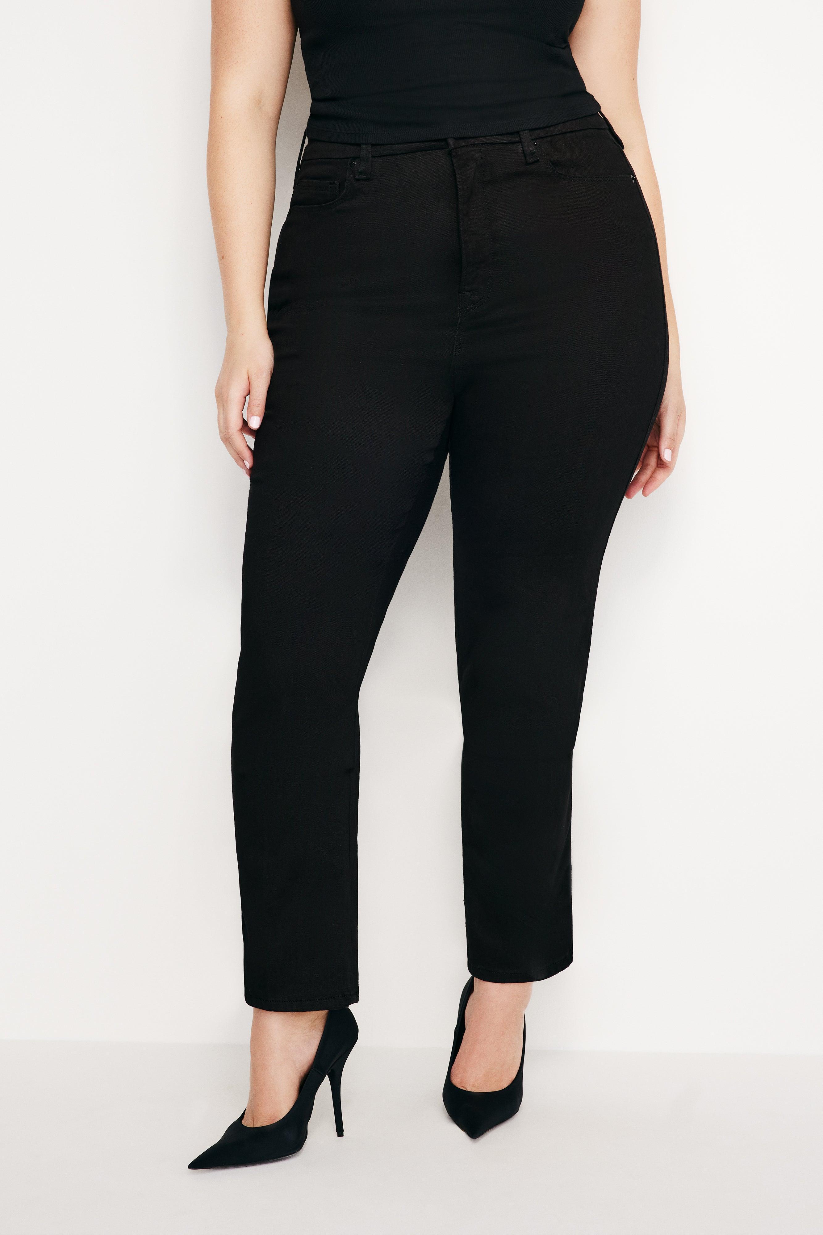 GOOD CURVE STRAIGHT NEVER FADE JEANS | BLACK001 Product Image