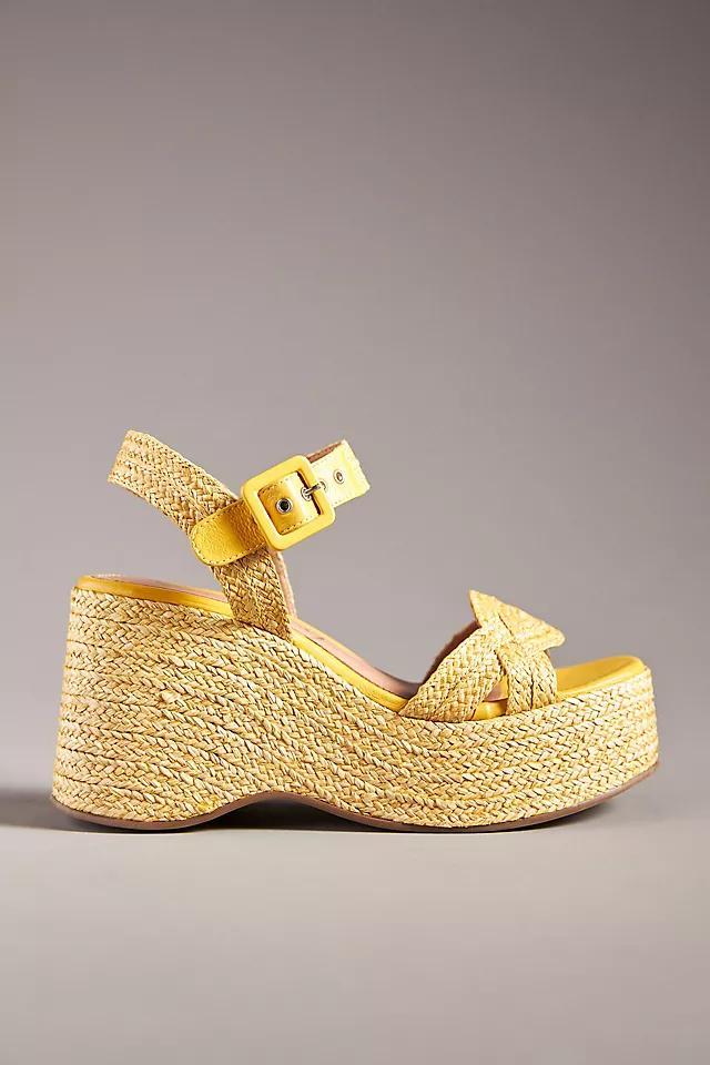 Vicenza Raffia Platform Heels Product Image