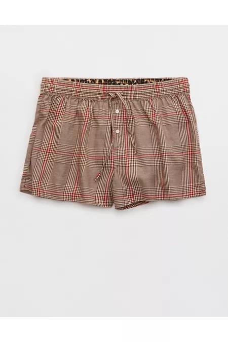 Aerie Off-Duty Flannel Boxer Women's Product Image