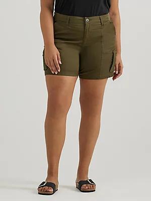 Women's Ultra Lux Comfort with Flex-to-Go Relaxed Fit Cargo Short (Plus) | Women's Shorts | Lee® Product Image