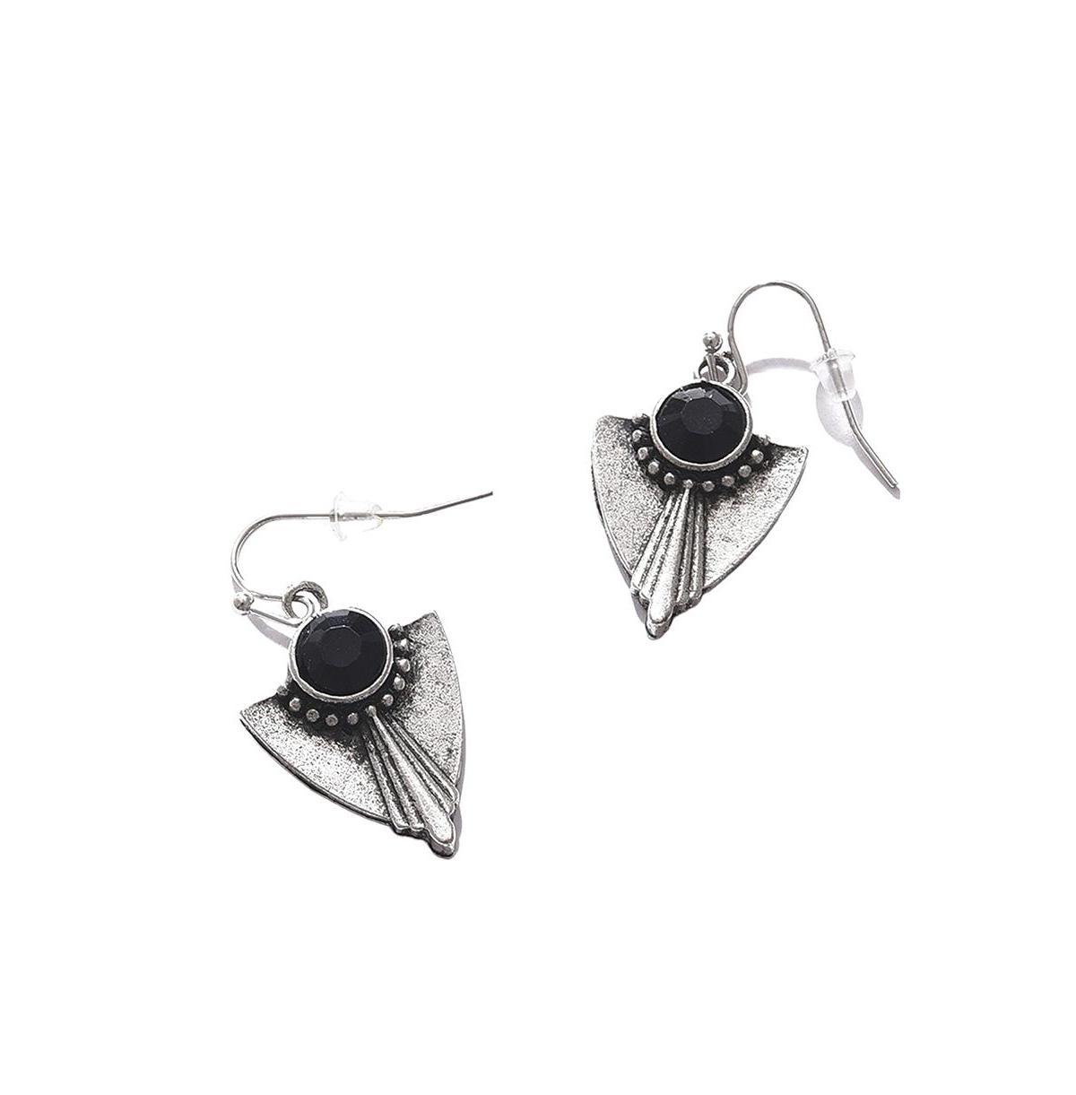 Sohi Womens Oxidised Drop Earrings Product Image