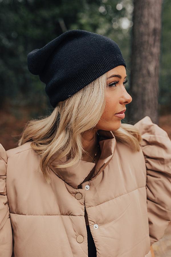 Playlist On Repeat Beanie In Black Product Image