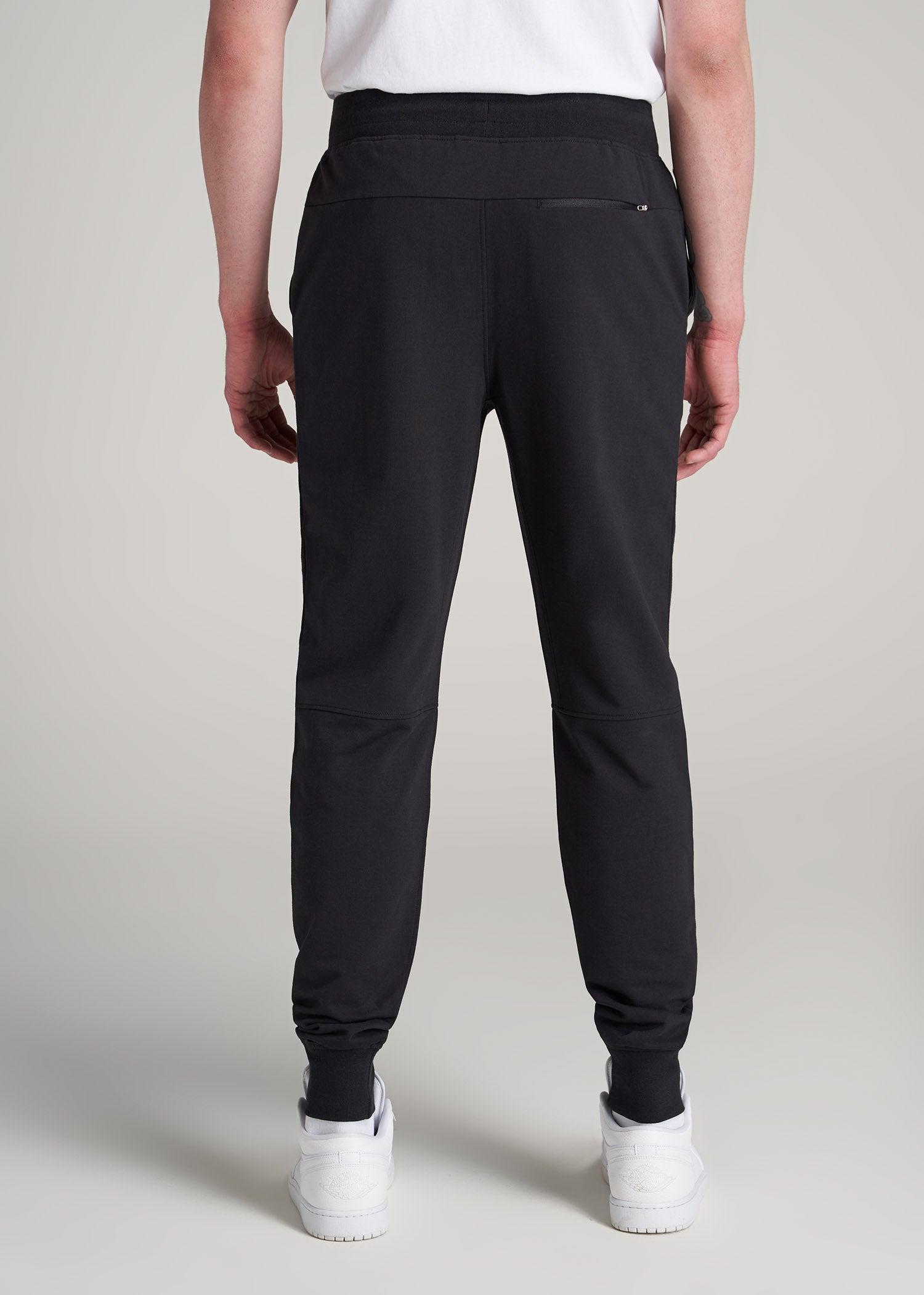 A.T. Performance Slim French Terry Joggers for Tall Men in Black Male Product Image