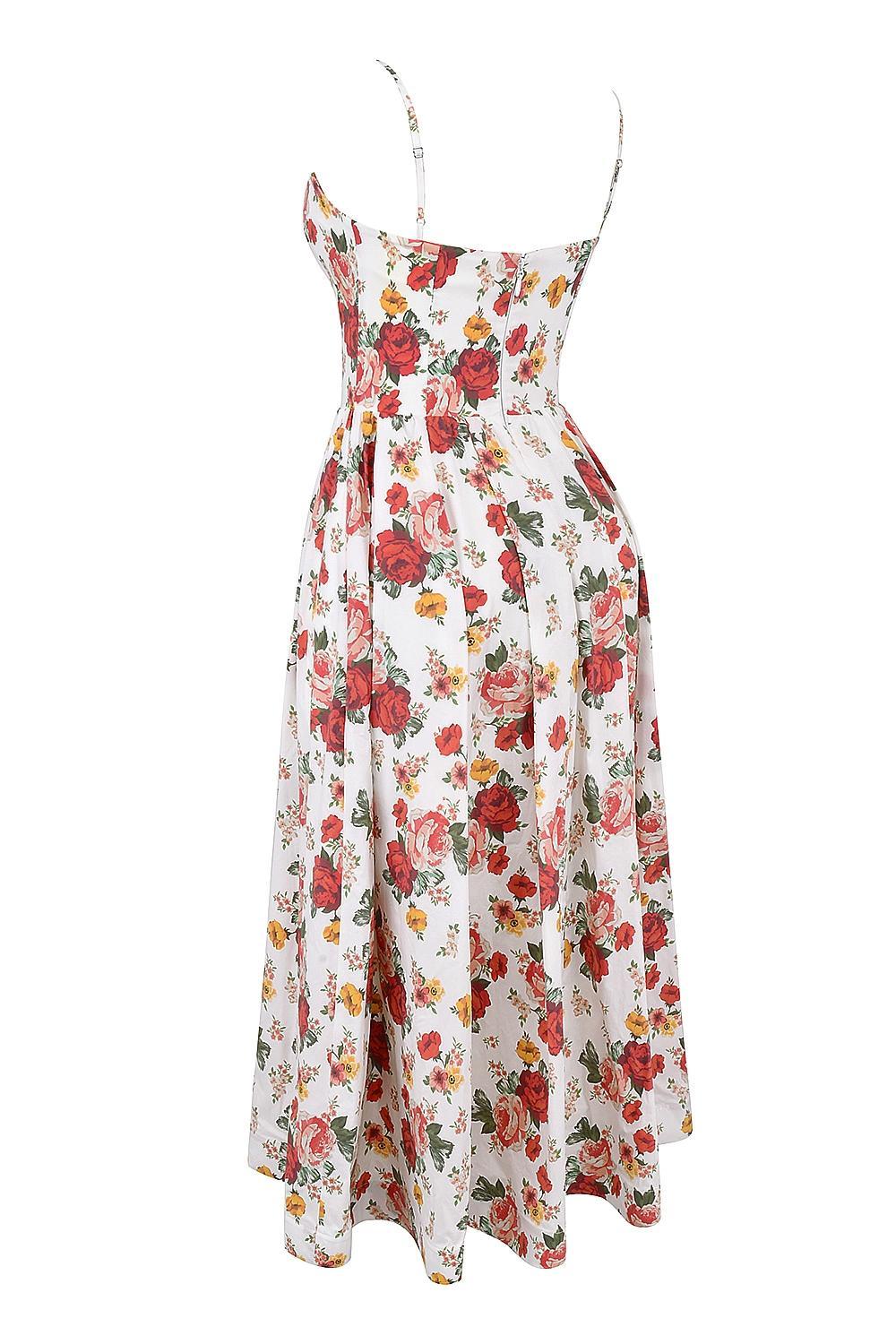 Lolita Italian Rose Print Cotton Corset Sundress Product Image