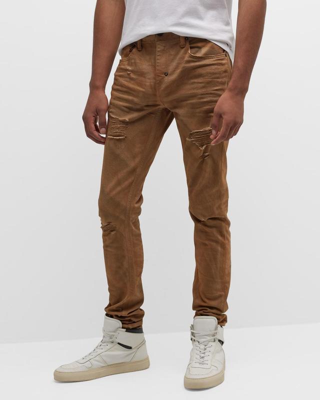 Mens Distressed Slim Jeans Product Image