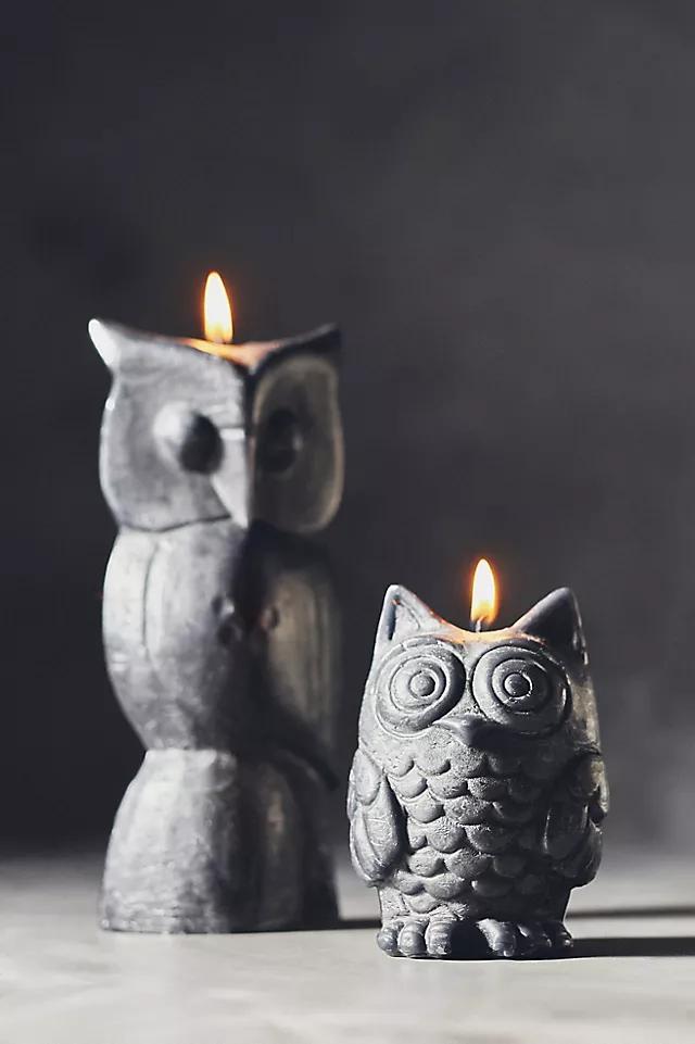 Owl Shaped Wax Candle Product Image