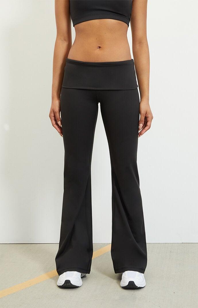 PAC 1980 Women's PAC WHISPER Active Fold-Over Waistband Flare Yoga Pants Product Image