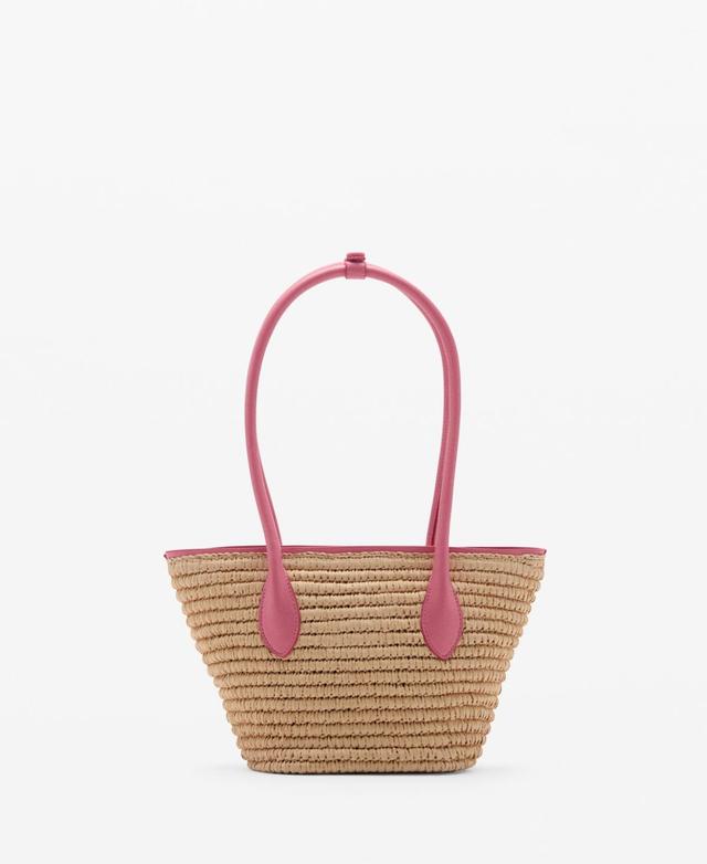 Natural fiber basket bag - Women | MANGO USA Product Image