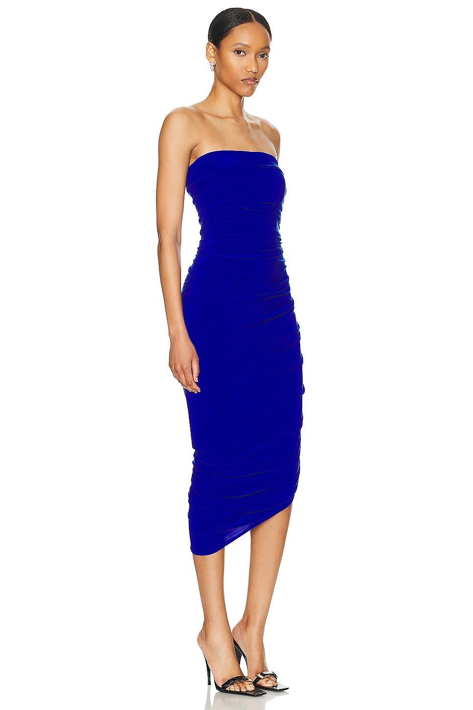 Norma Kamali Strapless Diana Dress Royal. (also in L, M, XS). Product Image