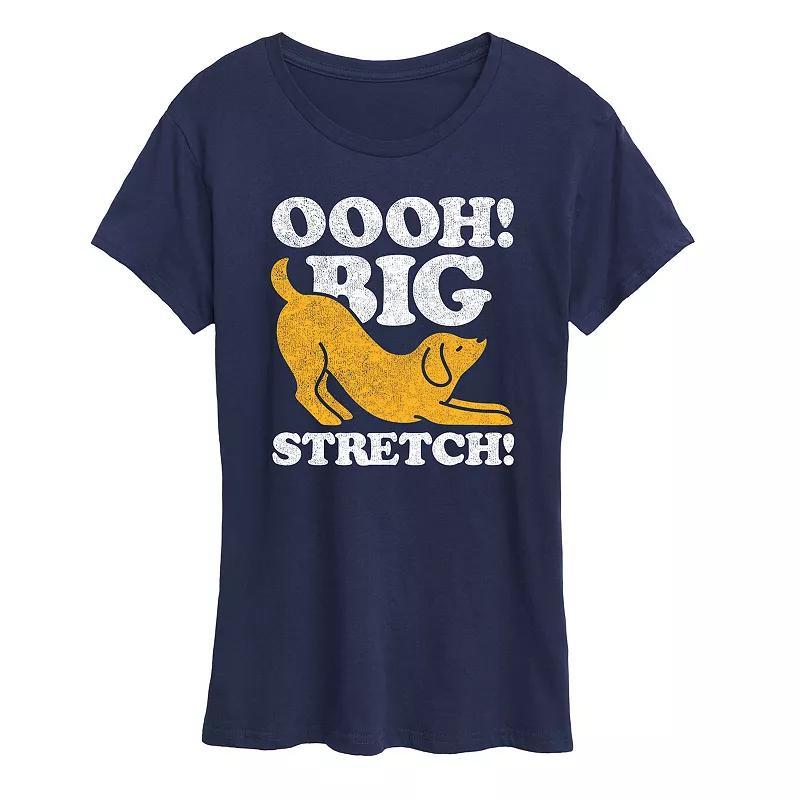 Womens Dog Oooh Big Stretch Graphic Tee Heather Grey Product Image