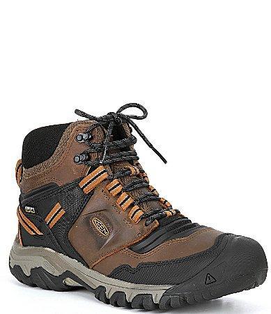 KEEN Ridge Flex Mid WP (Bison/Golden ) Men's Shoes Product Image