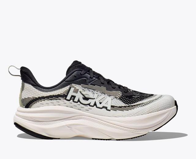 HOKA Womens Skyflow Shoes in Frost/Rose Gold, Size 8.5 Product Image