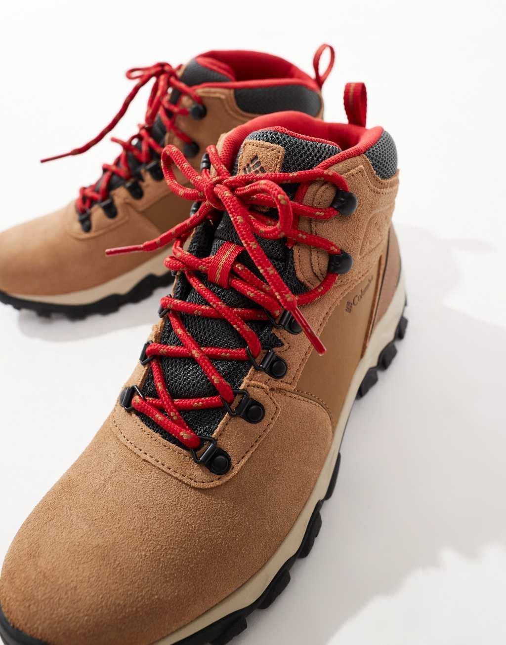 Columbia Newton Ridge Plus II WP waterproof suede hiking boots in tan Product Image