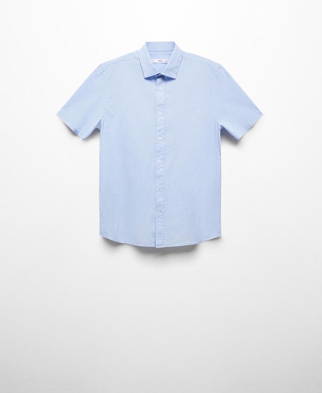 Mango Mens 100% Cotton Short-Sleeved Shirt Product Image